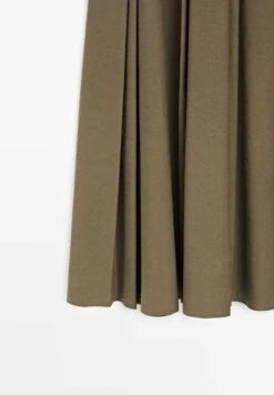 Massimo Dutti MIDI WITH WAIST DETAIL - Pleated Skirt - Light Brown -Massimo Dutti Shop 2991cbf45d75494a92ec814b19c8615a