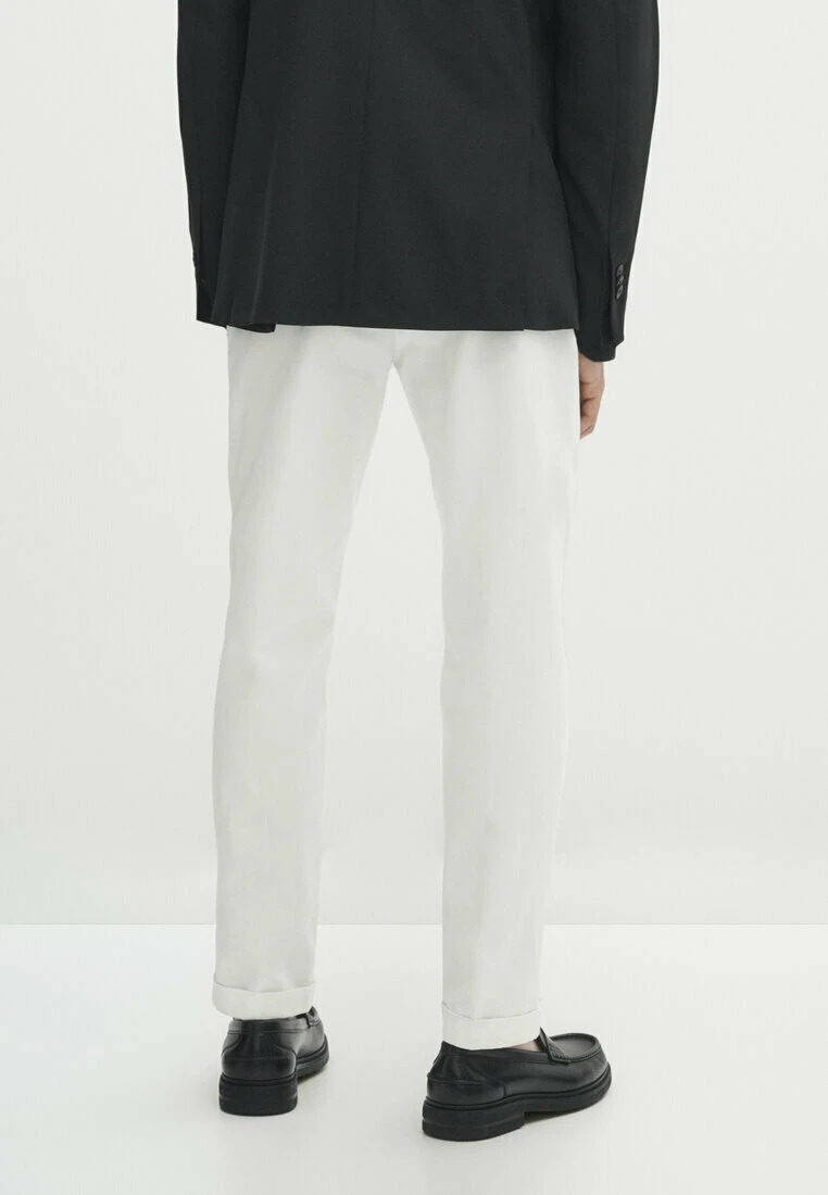 Massimo Dutti Smart In A Bi-Stretch - Chinos - White 5 Massimo Dutti Smart In A Bi-Stretch - Chinos - White - Image 3