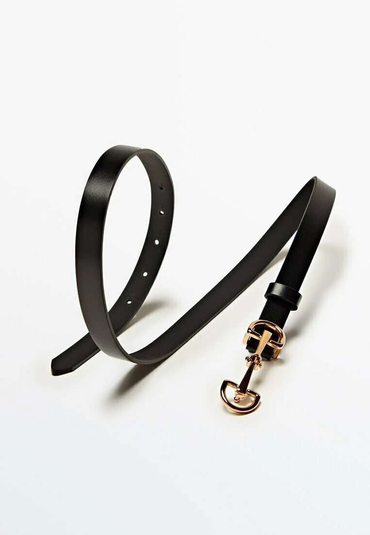 Massimo Dutti With Double Long Buckle- Belt - Black 6 Massimo Dutti With Double Long Buckle- Belt - Black - Image 4