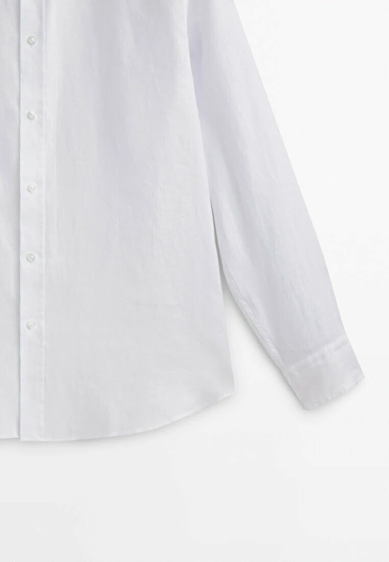 Massimo Dutti Regular Fit Textured Oxford - Formal Shirt - White 6 Massimo Dutti Regular Fit Textured Oxford - Formal Shirt - White - Image 4