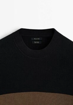 Massimo Dutti Striped Crew Neck - Jumper - Black -Massimo Dutti Shop 2a637ea7038749fab26c3226ca87e298