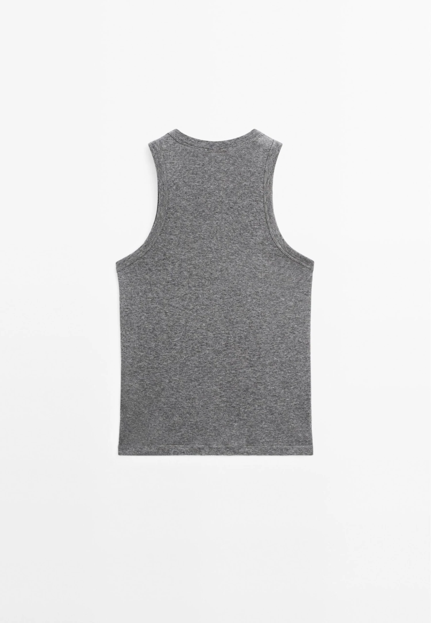 Massimo Dutti LIGHTWEIGHT HALTER NECK - Basic T-shirt - Dark Grey 7 Massimo Dutti LIGHTWEIGHT HALTER NECK - Basic T-shirt - Dark Grey - Image 5