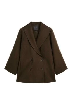 Massimo Dutti DOUBLE-BREASTED WITH - Short Coat - Mottled Dark Green -Massimo Dutti Shop 2aab8b3ecf2a415798f80c2e0ca09af4