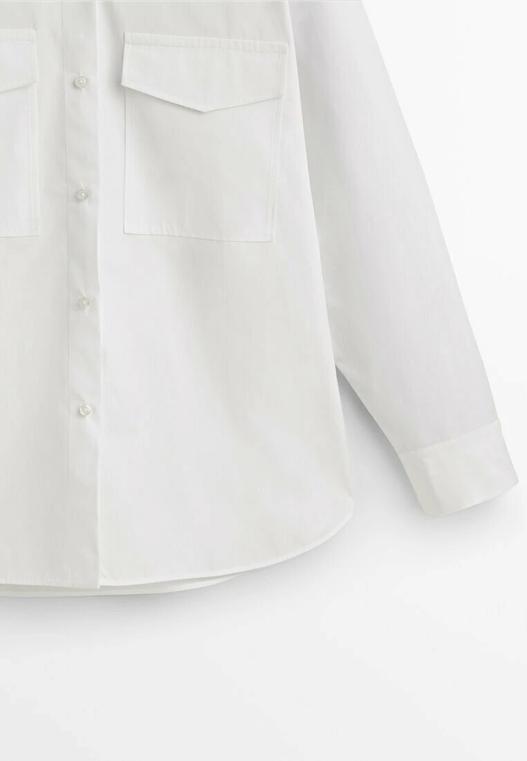 Massimo Dutti With Pockets - Button-Down Blouse - White 9 Massimo Dutti With Pockets - Button-Down Blouse - White - Image 7