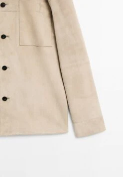 Massimo Dutti OVERSHIRT - Leather Jacket - Beige -Massimo Dutti Shop 2b218fee1de748ea880c5f740cccbb55