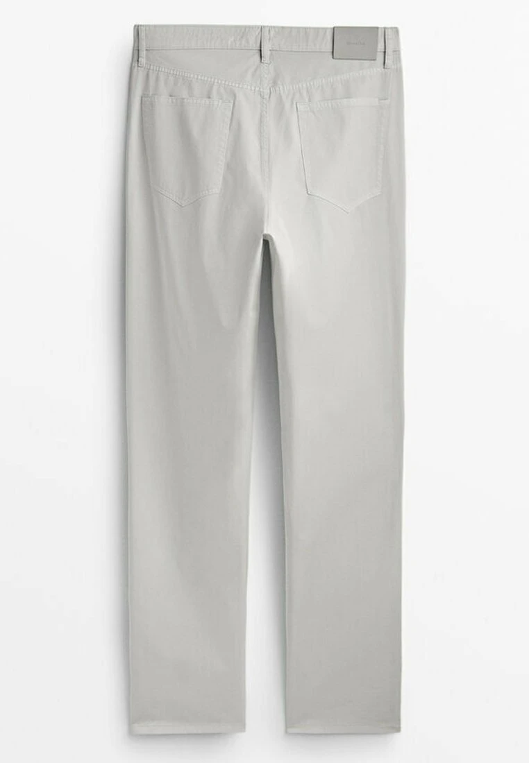 Massimo Dutti Poplin- Straight Leg Jeans - Light Grey 8 Massimo Dutti Poplin- Straight Leg Jeans - Light Grey - Image 6