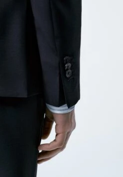 Massimo Dutti Check Texture Suit - Blazer Jacket - Blue -Massimo Dutti Shop 2ba2cd410a8546348b083bbdb4537ed0