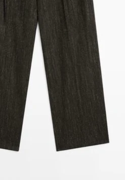 Massimo Dutti DARTED FLECKED - Trousers - Black -Massimo Dutti Shop 2baeff65947c4573aee2551aeb1490bb