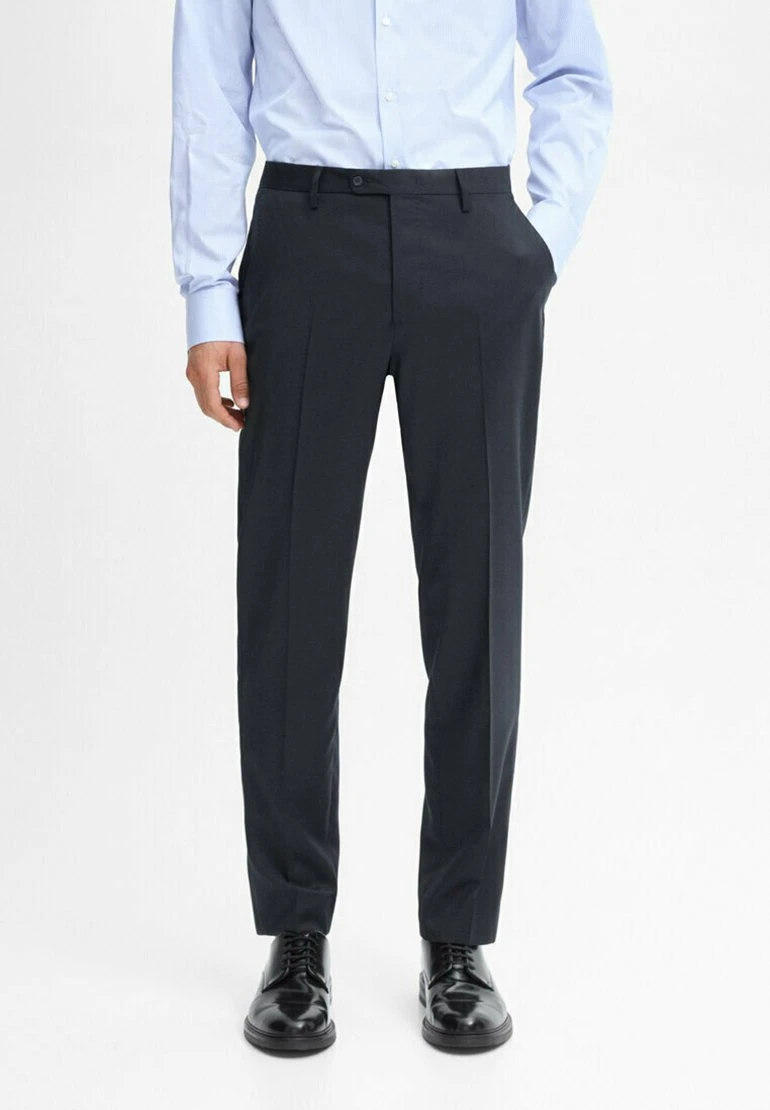 Massimo Dutti PLAIN - Suit Trousers - Dark Blue 3 Massimo Dutti PLAIN - Suit Trousers - Dark Blue