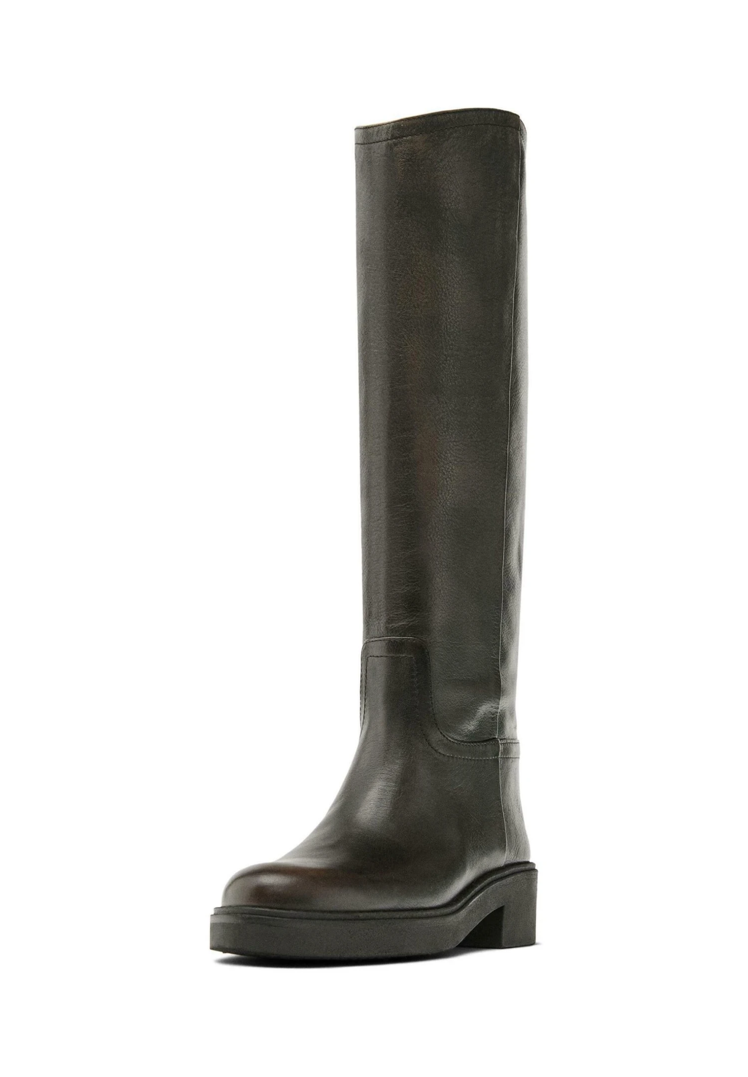 Massimo Dutti BRUSHED - Platform Boots - Dark Brown 8 Massimo Dutti BRUSHED - Platform Boots - Dark Brown - Image 6