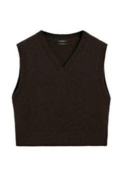 Massimo Dutti CROP V-NECK CASHMERE - Top - Dark Grey -Massimo Dutti Shop 2c390c5323e94344ac1f7fb29e869bf3