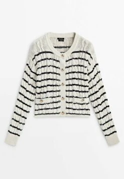 Massimo Dutti Striped Cable - Cardigan - Beige 21 Massimo Dutti Striped Cable - Cardigan - Beige -Massimo Dutti Shop 2c40bee1099143d1946ff7be9e753864