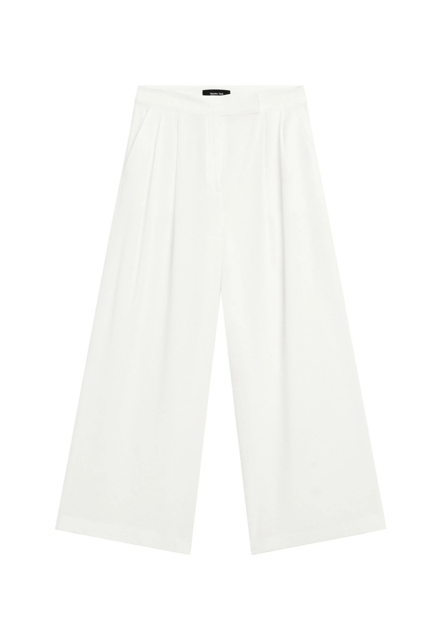 Massimo Dutti DARTED PALAZZO - Trousers - White 6 Massimo Dutti DARTED PALAZZO - Trousers - White - Image 4