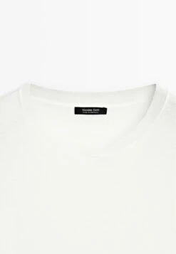 Massimo Dutti WITH NECKLINE - Long Sleeved Top - White -Massimo Dutti Shop 2c865808405144aeb04bcadcd70f065c