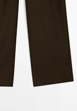 Massimo Dutti TRIPLE DARTED - Trousers - Mottled Dark Brown -Massimo Dutti Shop 2c95f3a012e94dd2b99bdfb1e3fa7ad9