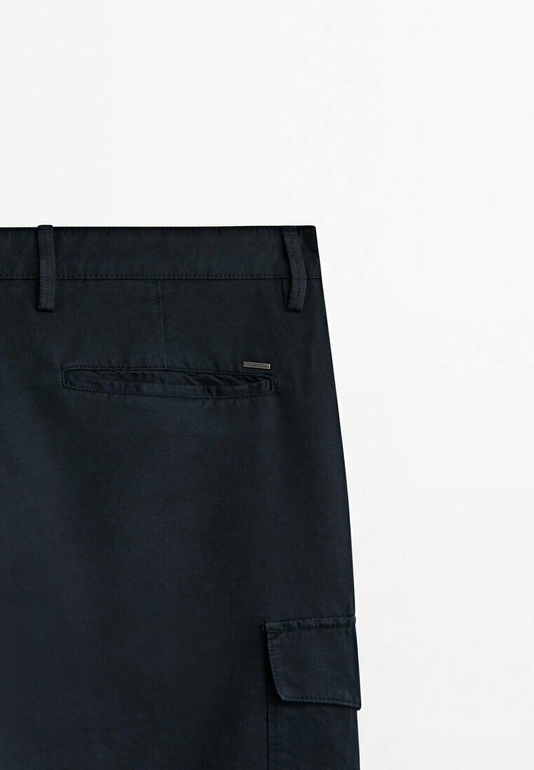 Massimo Dutti Cargo Trousers - Mottled Blue 11 Massimo Dutti Cargo Trousers - Mottled Blue - Image 9