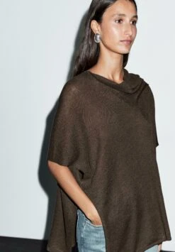 Massimo Dutti CAPE WITH SCARF - Cape - Mottled Dark Brown 14 Massimo Dutti CAPE WITH SCARF - Cape - Mottled Dark Brown -Massimo Dutti Shop 2cfdc23fe6af49efbd1d0ee6b9841a58