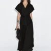 Massimo Dutti LONG PLEATED WITH WAISTCOAT DETAIL - Maxi Dress - Black -Massimo Dutti Shop 2d332e4e1e484c2bba8c4d8c4b35da44
