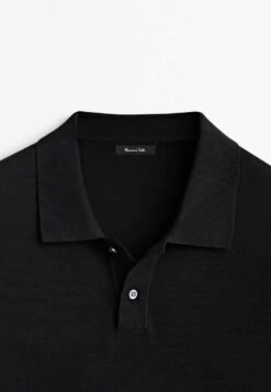 Massimo Dutti Short Sleeve - Polo Shirt - Black -Massimo Dutti Shop 2d3ab929e4b049a1a764607d9fced018