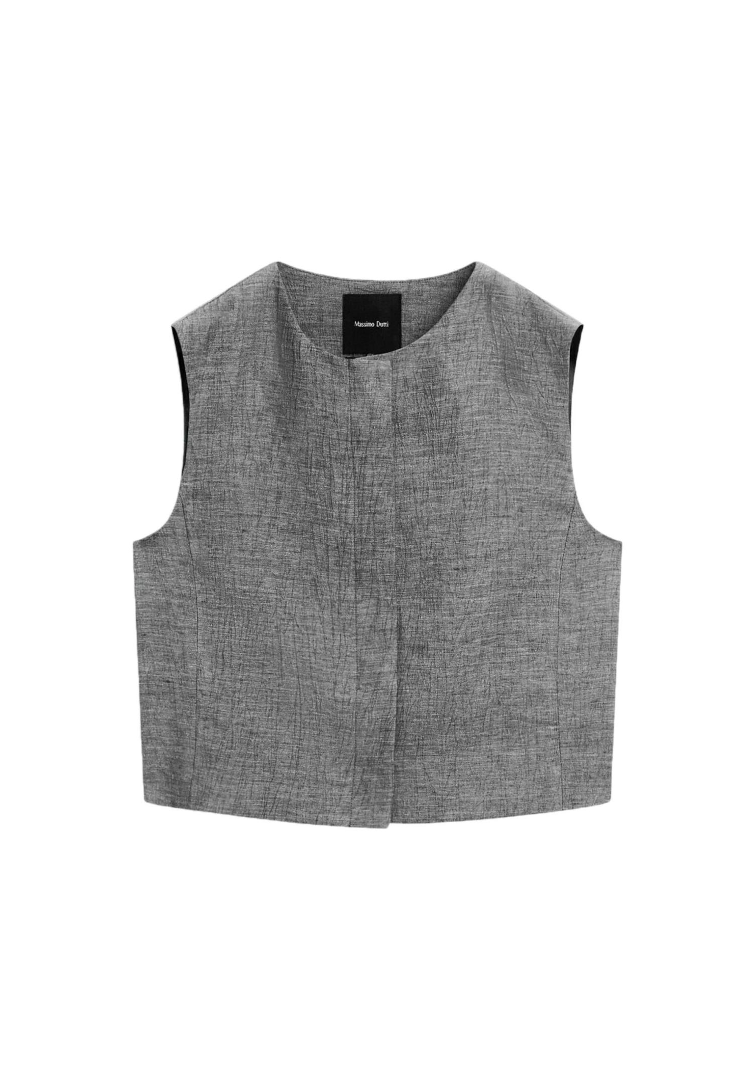 Massimo Dutti SHORT SLEEVELESS - Waistcoat - Grey 8 Massimo Dutti SHORT SLEEVELESS - Waistcoat - Grey - Image 6