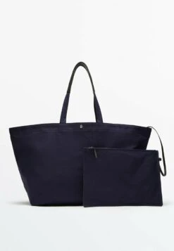 Massimo Dutti Maxi Shopper- Tote Bag - Blue -Massimo Dutti Shop 2d85345064f04d3c98afacfea2bb794e