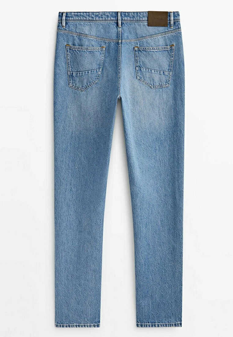 Massimo Dutti Tapered Fit Mid Bleach- Slim Fit Jeans - Blue 9 Massimo Dutti Tapered Fit Mid Bleach- Slim Fit Jeans - Blue - Image 7
