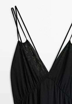 Massimo Dutti Flowing With Double Straps And Open Back - Day Dress - Black -Massimo Dutti Shop 2dec3888b9f54b2c9b1cf1ff957565ad