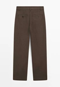 Massimo Dutti STRAIGHT - Trousers - Dark Brown -Massimo Dutti Shop 2e4b4a12a3d14bde9c304a30d7bdedea