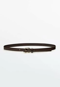Massimo Dutti Thin With Covered Buckle- Belt - Brown -Massimo Dutti Shop 2e6bb1fc12354ce99e1a967277ee84f5