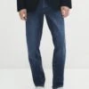 Massimo Dutti Stonewash - Jeans Tapered Fit - Blue -Massimo Dutti Shop 2ea773b0f2384166ae1423b8e8759629