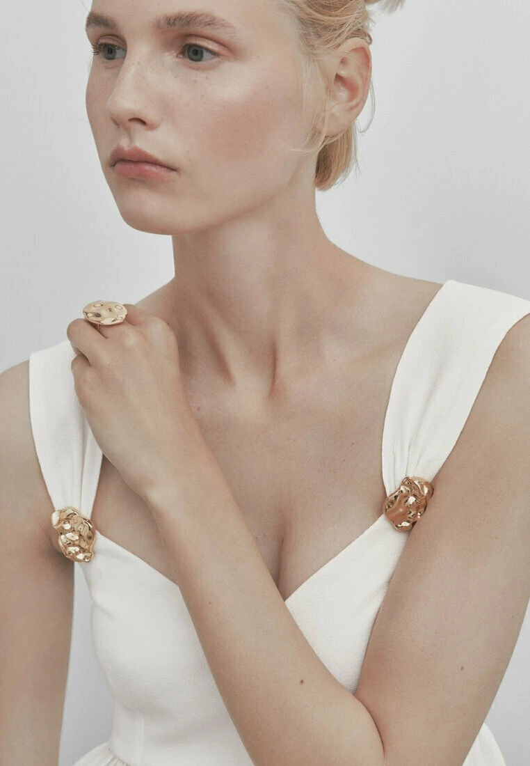 Massimo Dutti Studio - Peplum With Rhinestone Detail- Top - Beige 5 Massimo Dutti Studio - Peplum With Rhinestone Detail- Top - Beige - Image 3