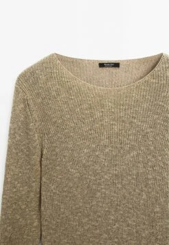 Massimo Dutti BOAT NECK LONG SLEEVE - Jumper - Mottled Green -Massimo Dutti Shop 2ee6812646de41d2a3f4bcf3f08e17e6