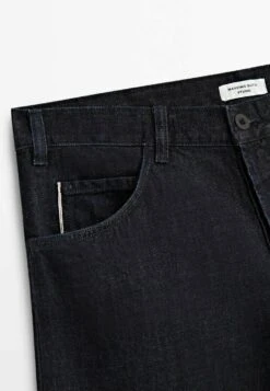 Massimo Dutti Studio - Straight-Fit Selvedge - Straight Leg Jeans - Blue -Massimo Dutti Shop 2eef2dba9f674d6aae7448a868375081