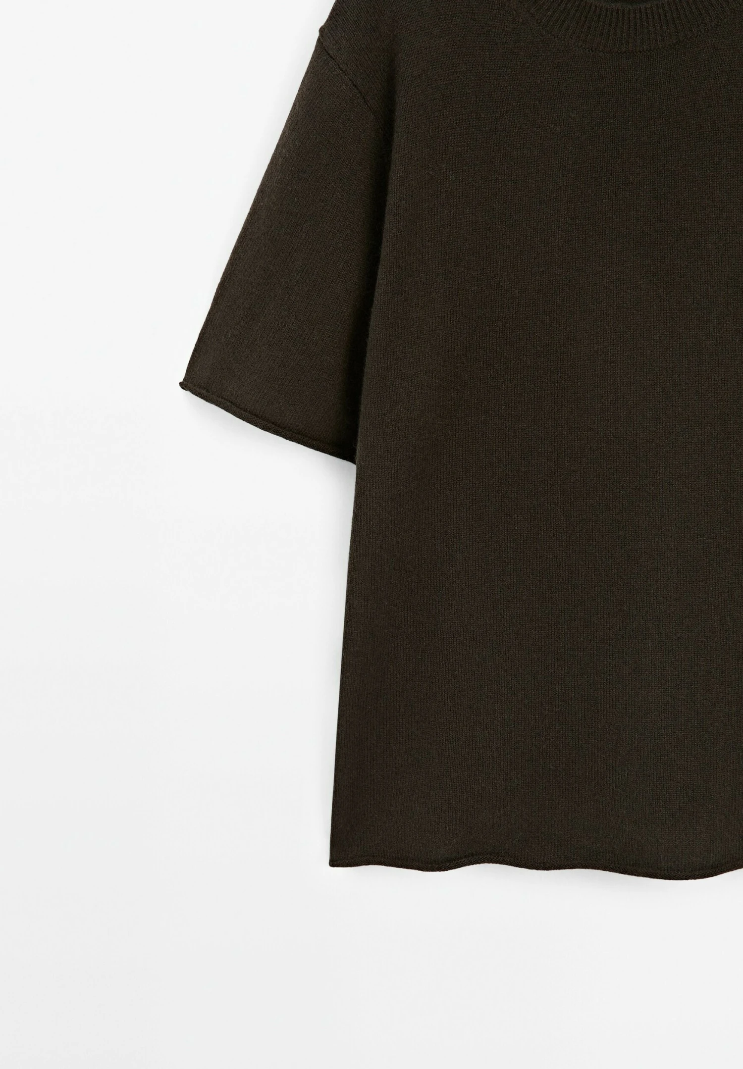 Massimo Dutti OVERSIZE SHORT SLEEVE WITH CREW NECK - Jumper - Mottled Dark Brown 11 Massimo Dutti OVERSIZE SHORT SLEEVE WITH CREW NECK - Jumper - Mottled Dark Brown - Image 9