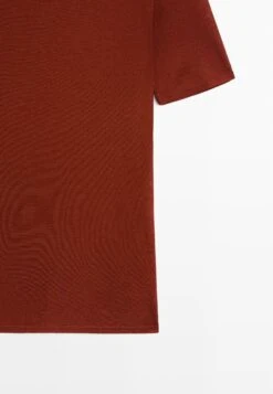 Massimo Dutti HIGH NECK WITH SHORT SLEEVES - Basic T-shirt - Red -Massimo Dutti Shop 2f06a86e6ce240d69a7948641fc5edab