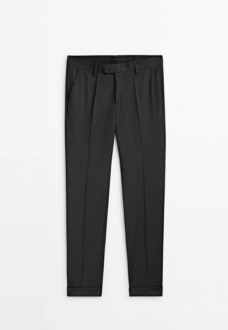 Massimo Dutti Plain Blend- Suit Trousers - Dark Grey 13 Massimo Dutti Plain Blend- Suit Trousers - Dark Grey - Image 11