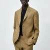 Massimo Dutti Suit Jacket - Beige
