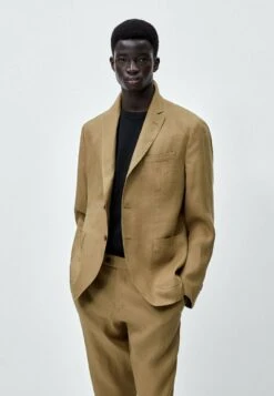 Massimo Dutti Suit Jacket - Beige