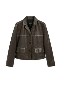 Massimo Dutti WITH LAPEL COLLAR - Leather Jacket - Mottled Dark Green 17 Massimo Dutti WITH LAPEL COLLAR - Leather Jacket - Mottled Dark Green -Massimo Dutti Shop 2f7da69f9fbc4cec99d36830b0ab25c6