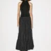 Massimo Dutti LONG FLARED WITH GATHERED DETAIL - Maxi Skirt - Black -Massimo Dutti Shop 2f87697d518c41ffaf7422cf8eb93f46