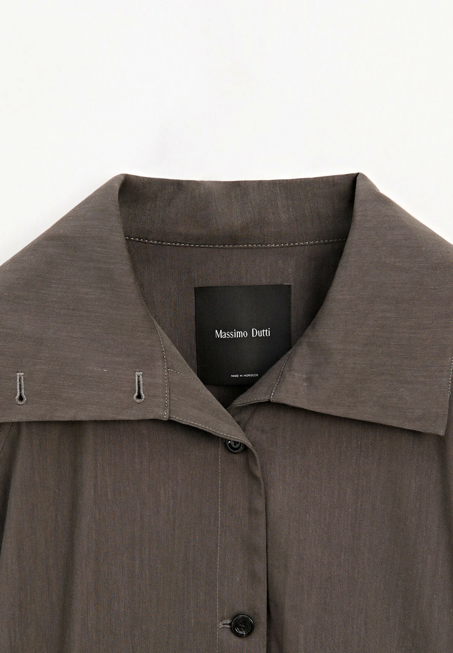 Massimo Dutti BOMBER NECK WITH RAGLAN SLEEVES - Bomber Jacket - Mottled Dark Brown 11 Massimo Dutti BOMBER NECK WITH RAGLAN SLEEVES - Bomber Jacket - Mottled Dark Brown - Image 9