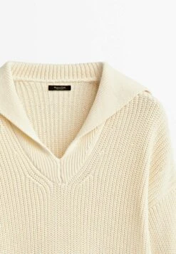 Massimo Dutti Striped With Polo Collar - Jumper - Beige 22 Massimo Dutti Striped With Polo Collar - Jumper - Beige -Massimo Dutti Shop 2fae29c98bb44459a69678ce2692a902