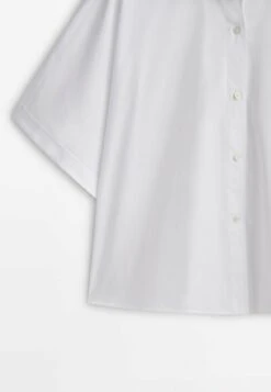 Massimo Dutti With Kimono Sleeves - Button-Down Blouse - White -Massimo Dutti Shop 2fbe02120473484ab18dedf9f3103f4c