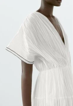 Massimo Dutti CONTRAST PLEATED LONG - Day Dress - White -Massimo Dutti Shop 3023c6c131964c05842103942dea8e87