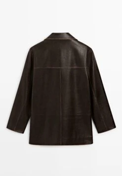 Massimo Dutti Leather Jacket - Dark Brown -Massimo Dutti Shop 30493266914c4c6e9322d676c449a23e