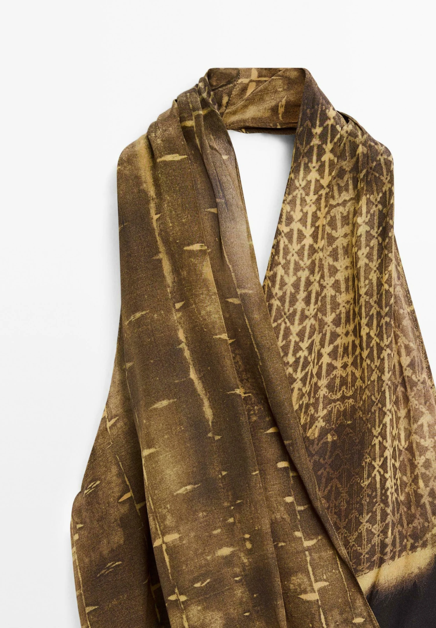 Massimo Dutti PRINTED HALTER-NECK MIDI - Maxi Dress - Mottled Green 10 Massimo Dutti PRINTED HALTER-NECK MIDI - Maxi Dress - Mottled Green - Image 8