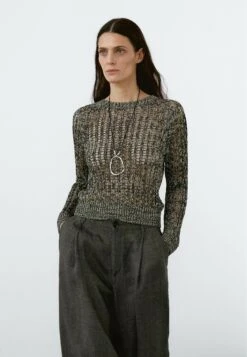 Massimo Dutti WIDE-LEG - Trousers - Green -Massimo Dutti Shop 30645ef016fc421c8ee0eeaa356565ed