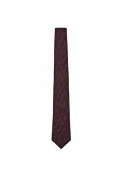 Massimo Dutti Blend With A Geometric Motif - Tie - Bordeaux