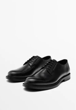 Massimo Dutti DERBY - Smart Lace-ups - Black -Massimo Dutti Shop 3074f82517fe4db187ec170ce186119a