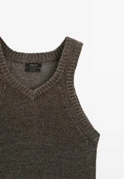 Massimo Dutti V-NECK - Top - Mottled Dark Green -Massimo Dutti Shop 307d0705021945df84f9e8ad0182944f